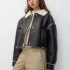 PULL & BEAR Cropped Double-FacedGiacca In SimilpelleDark Brown Donna Giacche E Blazer PUC21U0GS-O11 -PULL - BEAR Negozio 00dbc8b9e38546f8a9f7658e7f32714b