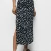 PULL & BEAR FloralGonna A TubinoBlack Donna Gonne PUC21B0JX-Q11