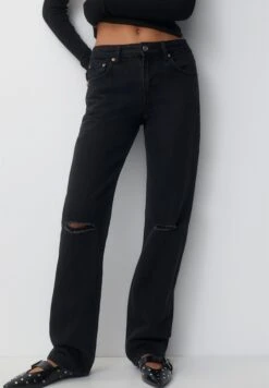 PULL & BEAR Mid-WaistJeans A SigarettaBlack Donna Jeans PUC21N0LT-Q11
