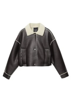 PULL & BEAR Cropped Double-FacedGiacca In SimilpelleDark Brown Donna Giacche E Blazer PUC21U0GS-O11 -PULL - BEAR Negozio 02e934884ae24a7cbaf099c133279094