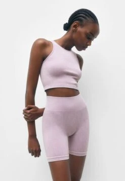 PULL & BEAR Faded Comfort Tank TopLilac Donna T-shirt E Top PUC21D2E8-I11