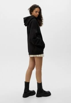PULL & BEAR OversizeFelpa Con CappuccioMottled Black Donna Felpe PUC21J0OH-Q11 -PULL - BEAR Negozio 03b29a4f97c24fba9e5301339cac7891