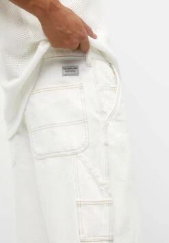 PULL & BEAR Carpenter Bermuda Shorts Di JeansWhite Uomo Jeans PUC22F0C1-A11 -PULL - BEAR Negozio 0804b202864547718243e7b3f6814943