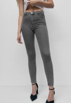 PULL & BEAR High-WaistJeans Skinny FitMottled Grey Donna Jeans PUC21N0I1-C13