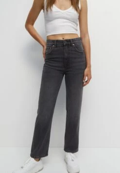 PULL & BEAR High WaistJeans A SigarettaGrey Denim Donna Jeans PUC21N0LC-C11