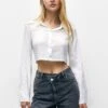 PULL & BEAR Cropped Open BackCamiciaWhite Donna Camicie E Bluse PUC21E10W-A11 -PULL - BEAR Negozio 0b00ee82587d473886eb0a283da3bd62
