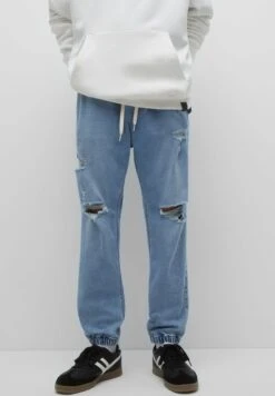 PULL & BEAR Jeans BaggyLight Blue Denim Uomo Jeans PUC22G0OC-K11