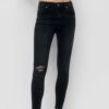PULL & BEAR Mid Waist RippedJeans Skinny FitBlack Donna Jeans PUC21N0KV-Q11