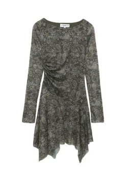 PULL & BEAR PAISLEY ASYMMETRIC SHORT - Vestito Casual - Khaki -PULL - BEAR Negozio 0c8a5e52cbda469885de50d9f2137c6e