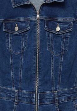 PULL & BEAR With Short SleevesTuta JumpsuitDark Blue Denim Donna Tute Jumpsuit PUC21T0A1-K11 -PULL - BEAR Negozio 0f4e28efedff4de7807eec8ebc546c2e