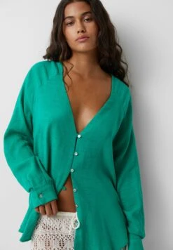 PULL & BEAR Rustic - Camicetta - Green -PULL - BEAR Negozio 101877b6fad140f2921047818e62558f