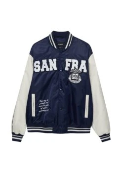 PULL & BEAR San Francisco VarsityGiubbotto BomberDark Blue Uomo Giacche PUC22T0T4-K11 -PULL - BEAR Negozio 10d79dd758594d1e9ca787ab8a84ccec