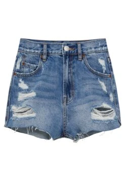 PULL & BEAR Mom-Fit - Shorts Di Jeans - Blue Denim -PULL - BEAR Negozio 120dfa16abb44df9b1e558d3003fec9e