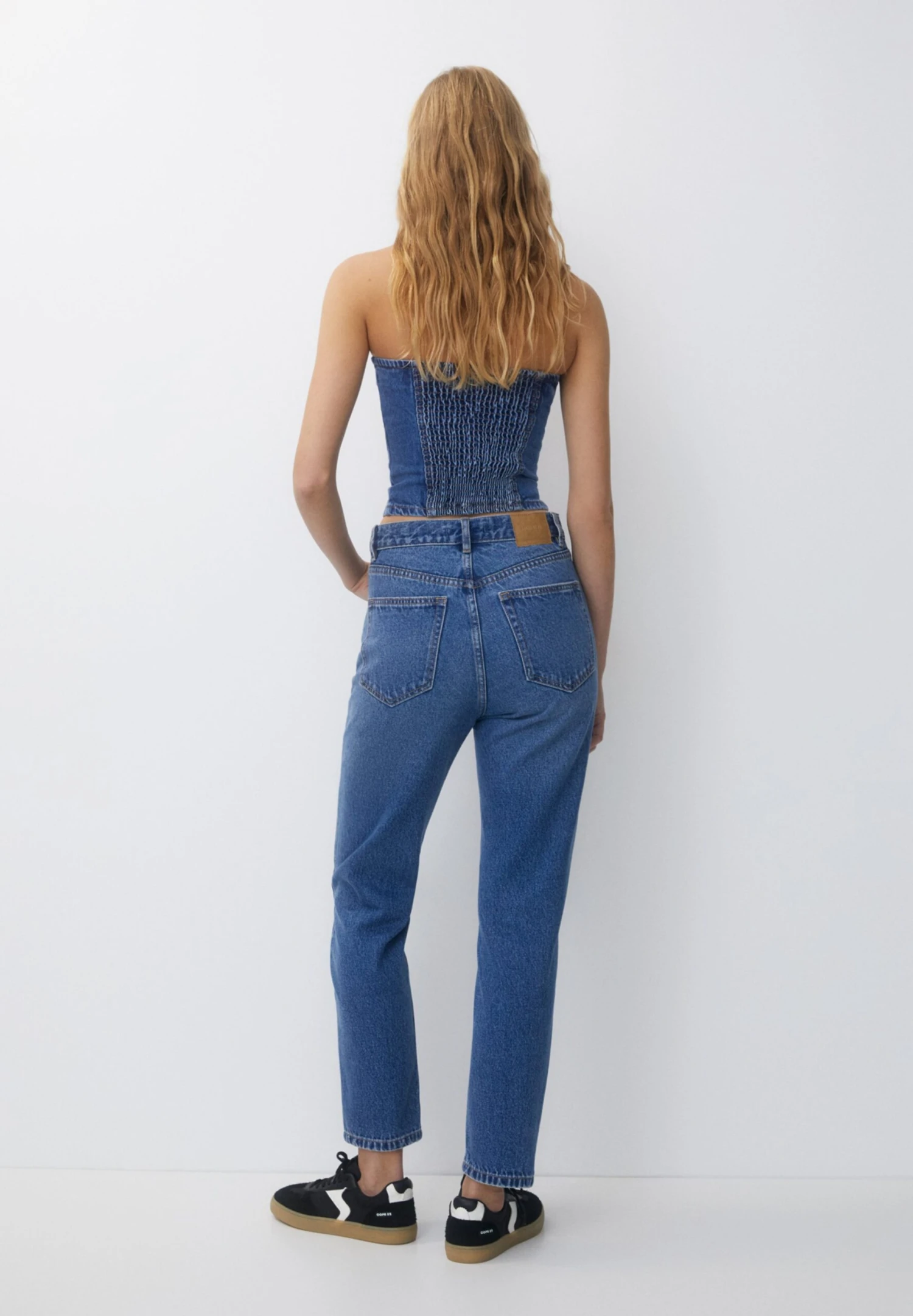 PULL & BEAR MomJeans Tapered FitDark Blue Donna Jeans PUC21N0J6-K14 5 PULL & BEAR MomJeans Tapered FitDark Blue Donna Jeans PUC21N0J6-K14 - immagine 3