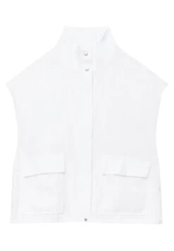 PULL & BEAR High Neck With PocketsSmanicatoWhite Donna Giacche E Blazer PUC21G0HY-A11 -PULL - BEAR Negozio 12d948fcaf3644e98bae897e2487c414