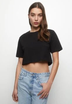 PULL & BEAR Cropped T-Shirt BasicBlack Donna T-shirt E Top PUC21D2A0-Q11