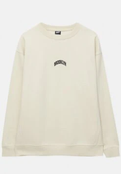 PULL & BEAR Brooklyn Varsity- Felpa - Mottled Beige -PULL - BEAR Negozio 15c13542a9554e1f9913b76051f29718