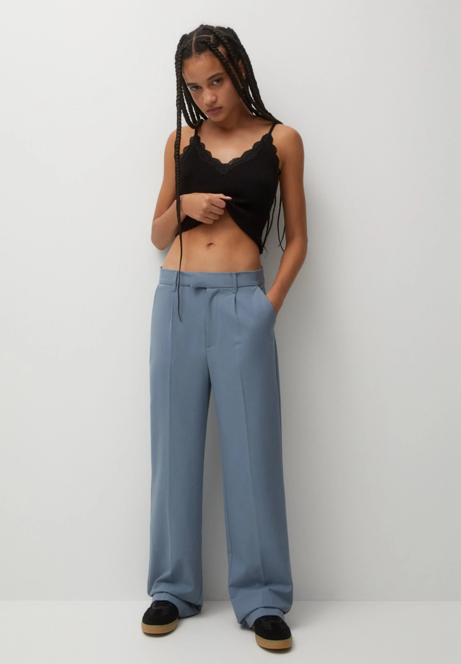 PULL & BEAR Darted SmartPantaloniBlue Grey Donna Pantaloni PUC21A0SV-K12 4 PULL & BEAR Darted SmartPantaloniBlue Grey Donna Pantaloni PUC21A0SV-K12 - immagine 2