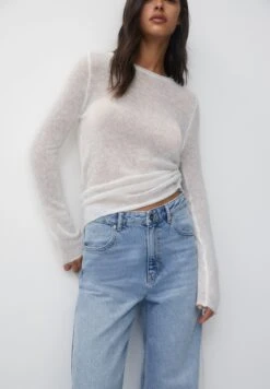 PULL & BEAR Wide-LegJeans BaggyBlue Denim Donna Jeans PUC21N0LX-K12 -PULL - BEAR Negozio 1ab57865616548108e843a29944261fd