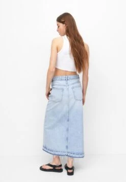 PULL & BEAR Long - Gonna Lunga - Stone Blue Denim -PULL - BEAR Negozio 1bdfc471069b4092afe04d89b1a31a92