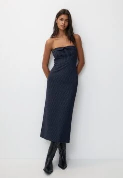 PULL & BEAR Pinstripe Vestito EstivoDark Blue Donna Vestiti PUC21C16M-K11