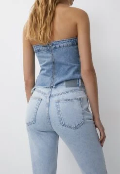 PULL & BEAR MomJeans Tapered FitStone Blue Denim Donna Jeans PUC21N0J6-K11 -PULL - BEAR Negozio 1caed1fb39eb41bba8da394aad47e7f0