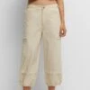 PULL & BEAR ParachuteCapriPantaloniSand Donna Pantaloni PUC21N0LP-B11