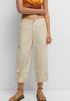 PULL & BEAR ParachuteCapriPantaloniSand Donna Pantaloni PUC21N0LP-B11