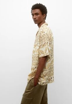 PULL & BEAR Print Short SleeveCamiciaOchre Uomo Camicie PUC22D0JL-O11 -PULL - BEAR Negozio 20e08b98addc4b0dbec277da37f7921b