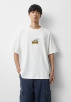 PULL & BEAR Short Sleeve Stwd TaxiT-Shirt Con StampaWhite Uomo T-shirt E Polo PUC22O1Q6-A11