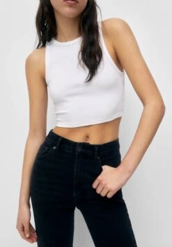 PULL & BEAR High Waist MomJeans Slim FitMottled Black Donna Jeans PUC21N0KG-Q11 -PULL - BEAR Negozio 21878eafee404cc0b342de32776ac799