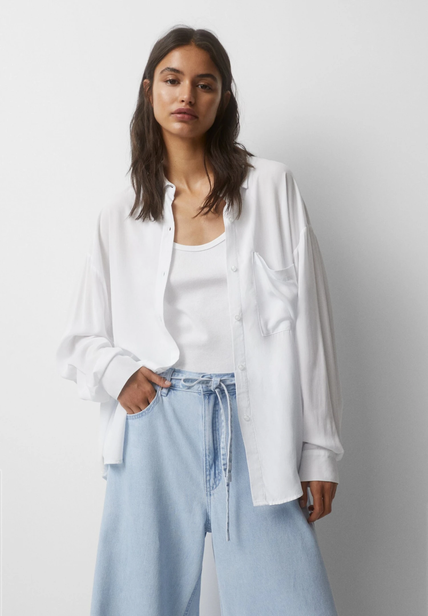 PULL & BEAR Langen ÄrmelnCamiciaWhite Donna Camicie E Bluse PUC21E0RV-A11 3 PULL & BEAR Langen ÄrmelnCamiciaWhite Donna Camicie E Bluse PUC21E0RV-A11