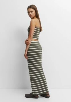 PULL & BEAR Long Striped - Gonna Lunga - Khaki -PULL - BEAR Negozio 22a9b3385a3e4f249fad28d89d60d2f7