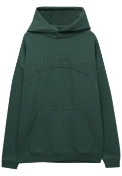 PULL & BEAR New York Varsity Felpa Con CappuccioDark Green Uomo Maglieria E Felpe PUC22S0R2-M11 -PULL - BEAR Negozio 2358a8010c0349e2853c683bb5c84f2d