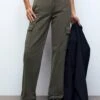 PULL & BEAR Pantaloni CargoKhaki Donna Pantaloni PUC21A0PE-N11