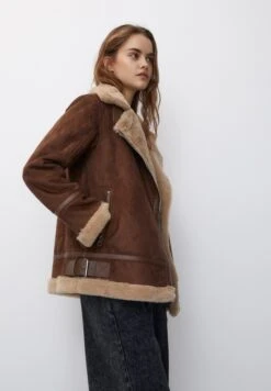 PULL & BEAR Double-Faced LongGiacca Da Mezza StagioneBrown Donna Giacche E Blazer PUC21U0GG-O11 -PULL - BEAR Negozio 23d75875baff4e3dbf4542d8d158f4f9