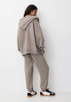 PULL & BEAR Chicago- Felpa Con Zip - Brown -PULL - BEAR Negozio 24b118d2a55f4576902293aac80bbda0