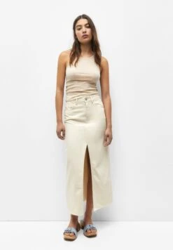 PULL & BEAR Gonna Di Jeans - Beige -PULL - BEAR Negozio 2577f930634f460495611974fd8e39ef