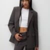 PULL & BEAR Double Breasted With Flap PocketsBlazerDark Grey Donna Giacche E Blazer PUC21G0IK-C11