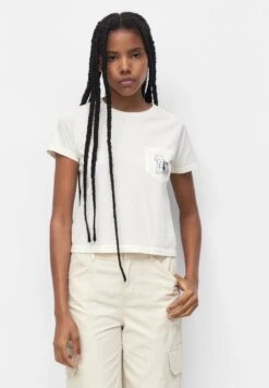PULL & BEAR Short Sleeve With PocketT-Shirt Con StampaBeige Donna T-shirt E Top PUC21D2DS-B11