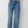 PULL & BEAR Mid-Rise - Carpenter - Jeans A Sigaretta - Blue Denim -PULL - BEAR Negozio 28db24e6d5d04ccaa745673d6fccb2e3