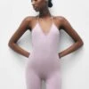 PULL & BEAR Seamless HalterTuta JumpsuitLilac Donna Tute Jumpsuit PUC21T0AA-I11