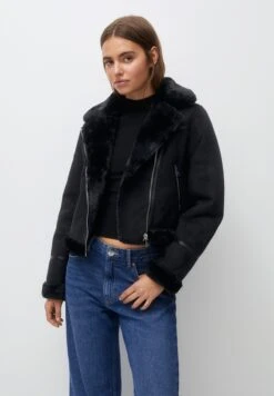 PULL & BEAR Doubl Faced- Giacca In Similpelle - Mottled Black