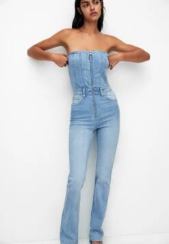 PULL & BEAR CorsetTuta JumpsuitBlue Denim Donna Tute Jumpsuit PUC21T0AC-K11