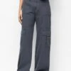 PULL & BEAR Adjustable WaistPantaloni CargoDark Grey Donna Pantaloni PUC21A0U8-C11