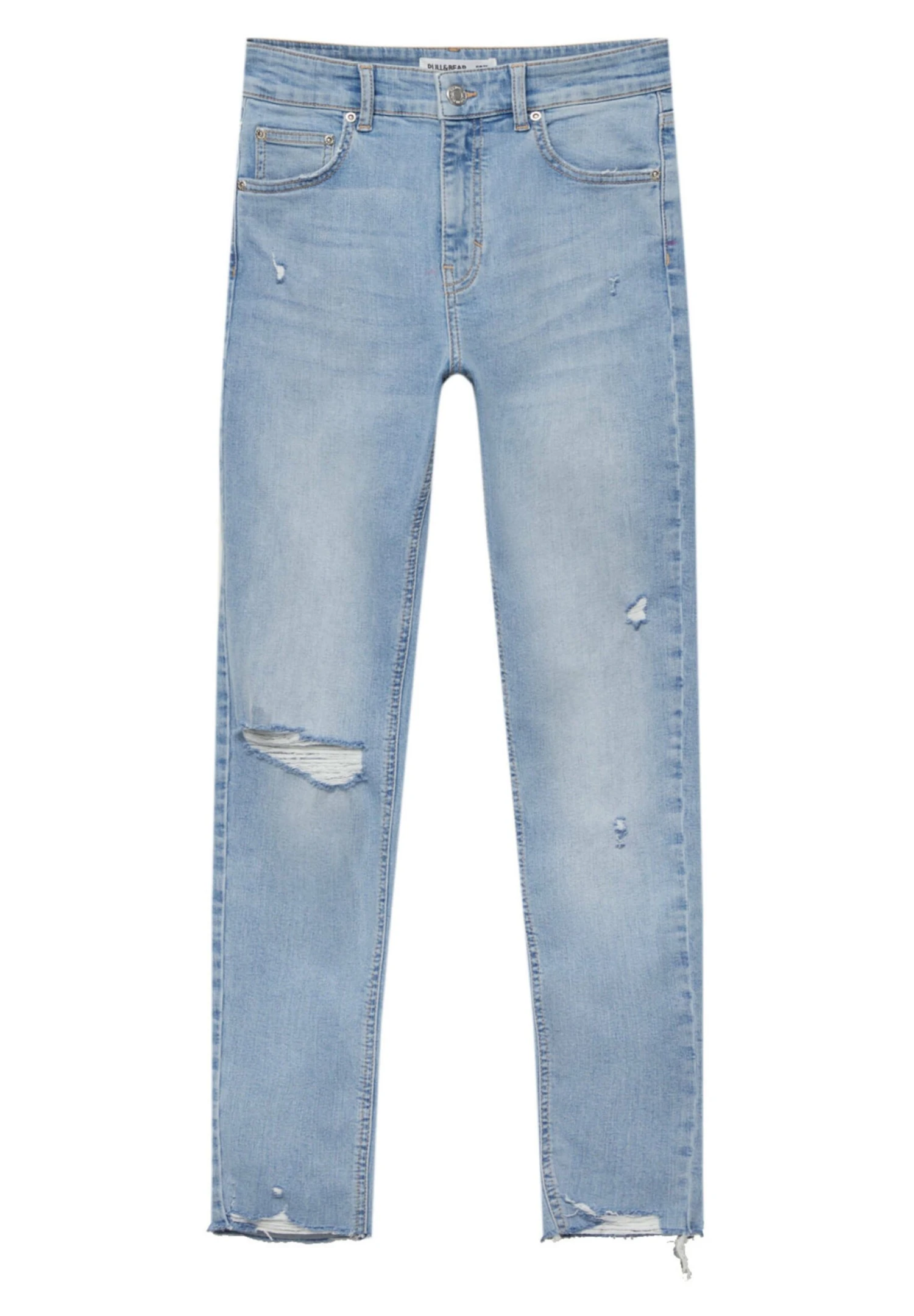 PULL & BEAR Mid Waist RippedJeans Skinny FitStone Blue Denim Donna Jeans PUC21N0KV-K11 8 PULL & BEAR Mid Waist RippedJeans Skinny FitStone Blue Denim Donna Jeans PUC21N0KV-K11 - immagine 6
