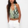 PULL & BEAR Tie Dye Halter TopGreen Donna T-shirt E Top PUC21D2FU-M11 -PULL - BEAR Negozio 2dc7bd4acba54eb1a03c61a026694c76