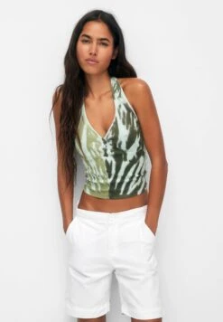 PULL & BEAR Tie Dye Halter TopGreen Donna T-shirt E Top PUC21D2FU-M11
