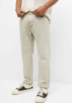 PULL & BEAR Basic Standard-Fit - Jeans A Sigaretta - Sand