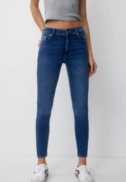 PULL & BEAR Mid-Waist BasicJeans Skinny FitLight Blue Donna Jeans PUC21N0M9-K12